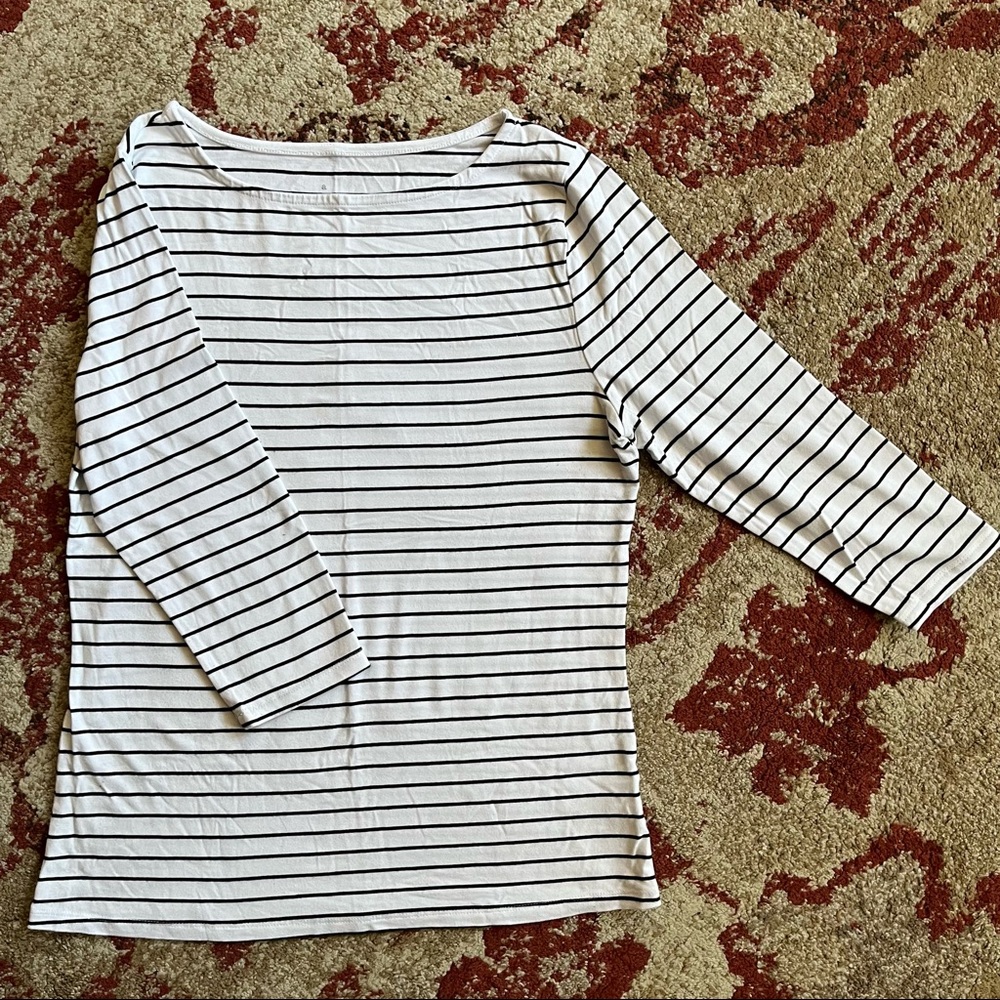 a new day 3/4 sleeve striped shirt